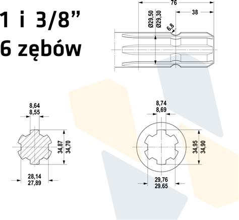 Ilustracja przedstawiająca wałek odbioru mocy (WOM) i TUZ w miniciągniku