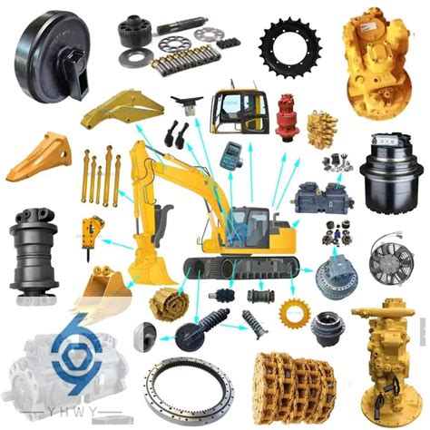 Photo of common spare parts for a Belarusian excavator
