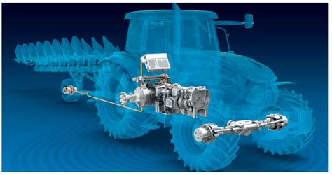 Diagram of a tractor drivetrain