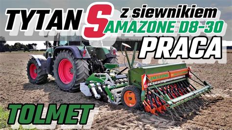 Agregat uprawowo-siewny Tolmet TYTAN 300 z dyszlem zaczepowym i siewnikiem zbożowym Amazone