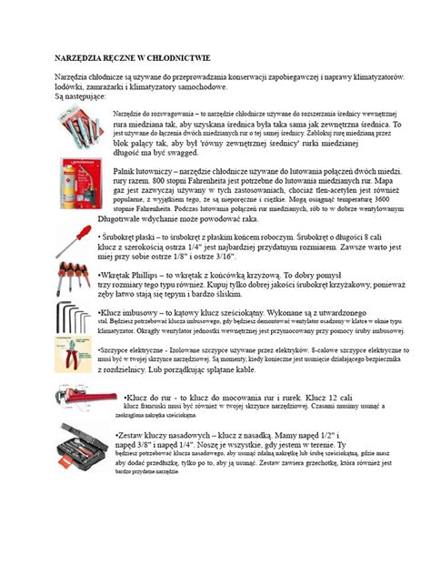Narzędzia do naprawy i konserwacji pompy opryskiwacza