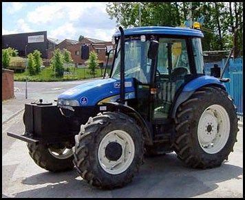 The New Holland TD80D tractor working in a field