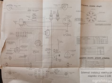 Schemat podłączenia alternatora do instalacji elektrycznej Ursusa C-330