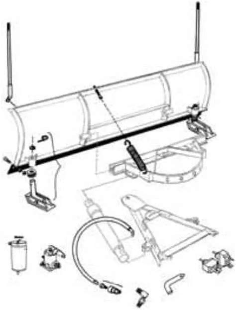 Technical diagram of a snow plow mounting for Wladimirec T-25
