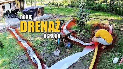 Infografika: Korzyści z niwelacji terenu (poprawa drenażu, równa powierzchnia, zdrowszy krajobraz, brak szkodników)