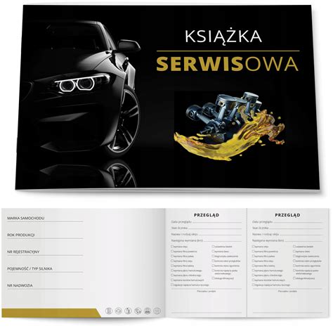 otwarta książka serwisowa koparko-ładowarki z wpisami