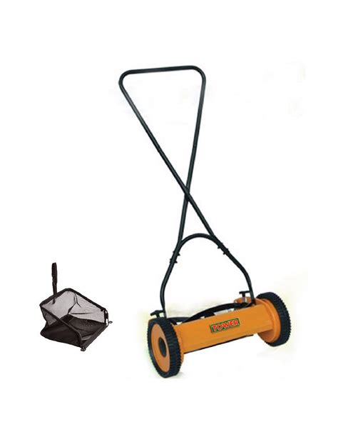 Infographic showing the scissor cutting mechanism of a manual lawnmower