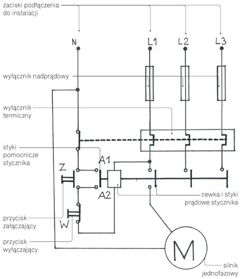 schemat podłączenia stycznika w traktorku