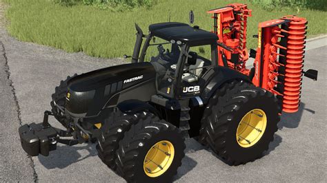schemat techniczny pokazujący rozmieszczenie zawieszenia i amortyzacji w JCB Fastrac