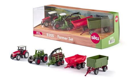 Kolekcja różnych modeli Siku Farmer, w tym rozrzutnik Strautmann