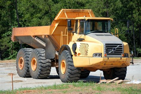 Thematic photo of a dump truck (wywrotka) on a construction site or road in the Świętokrzyskie region, Poland