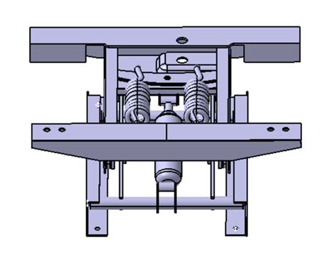 Detailed technical diagram of a scissor suspension mechanism for an operator's seat, highlighting pivot points and components like stepped screws and sleeves.