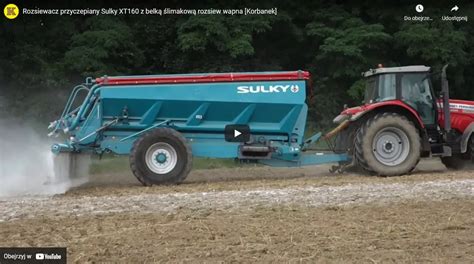 Zdjęcie przedstawiające różne typy rozsiewaczy nawozów: zawieszany i przyczepiany w akcji