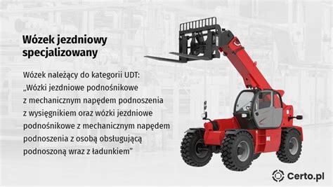 Schemat przedstawiający różnice w wymogach uprawnień UDT w zależności od typu wózka i wysokości podnoszenia