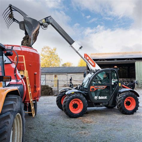 Thematic photo of a Bobcat 310 telehandler working on a farm