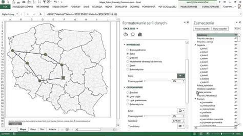 mapa Nidzicy z zaznaczonymi punktami wypożyczalni sprzętu
