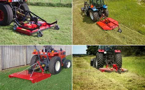 Thematic photo of a compact rotary mower in action on a field