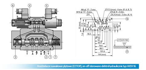 Schemat budowy elektrozaworu rozdzielacza hydraulicznego
