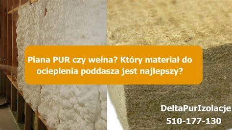 Schemat przekroju izolacji poddasza pianą PUR oraz zdjęcie ekipy wykonującej natrysk termoizolacyjny