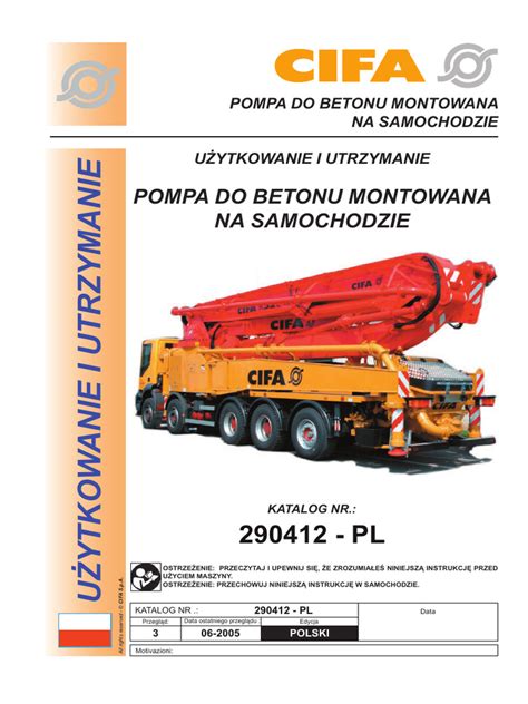 Zdjęcie pompy Cifa K62H z maksymalnie wysuniętym wysięgnikiem