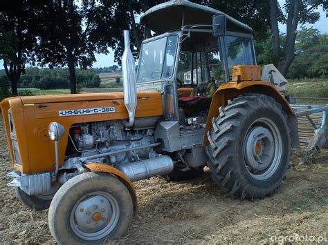 Thematic photo of an Ursus C-360 tractor working in a field
