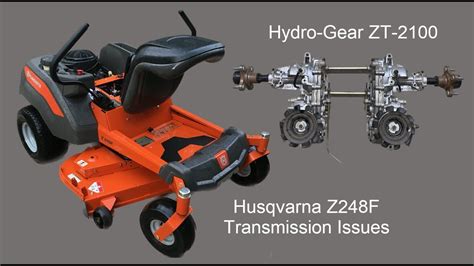 Technical diagram showing the dual hydrostatic transmission of a zero-turn mower