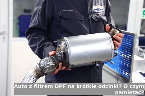 infografika przedstawiająca przekrój silnika z filtrem DPF