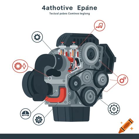 Infographic illustrating parts replaced during engine overhaul