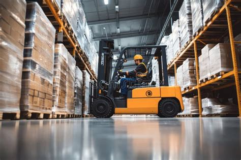 Thematic photo of a modern forklift operating in a warehouse