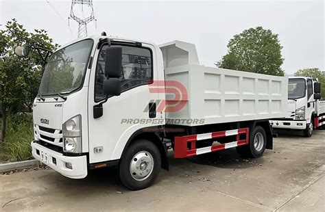 Thematic photo of an Isuzu NPR dump truck working on a construction site