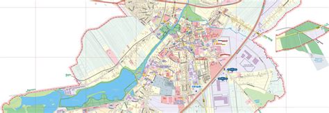Mapa z lokalizacjami wypożyczalni sprzętu w okolicy Rawy Mazowieckiej
