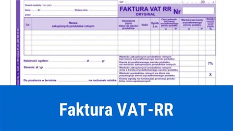 Schemat przepływu Faktury VAT RR i płatności między rolnikiem ryczałtowym a nabywcą VAT