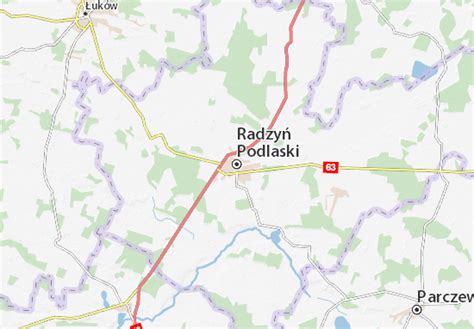 Mapa regionu Radzyń Podlaski z zaznaczeniem stref przemysłowych i logistycznych