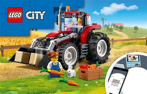 zdjęcie traktora LEGO City 60287 z widocznymi funkcjami
