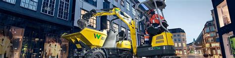 Zdjęcie przedstawiające park maszynowy Wacker Neuson na placu budowy