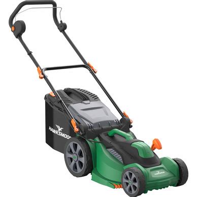 Thematic photo of the Handy YK1700 electric lawnmower in a garden
