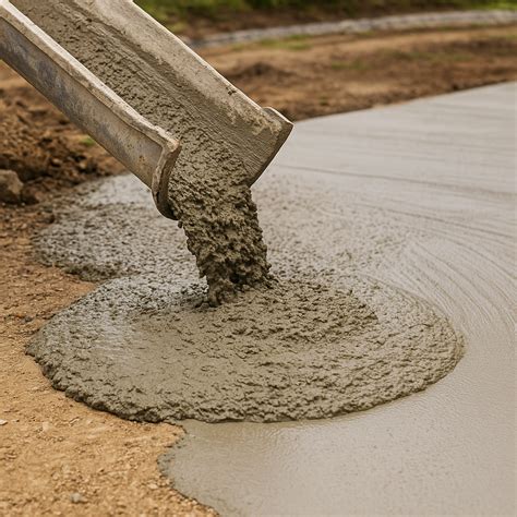 Betonomieszarka transportująca beton na plac budowy