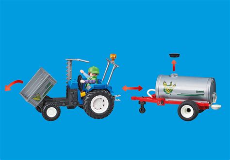 Schemat budowy traktora Playmobil ze zbiornikiem na wodę