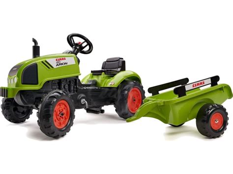 zdjęcie traktora Falk Claas Arion 410 z ładowarką i przyczepą