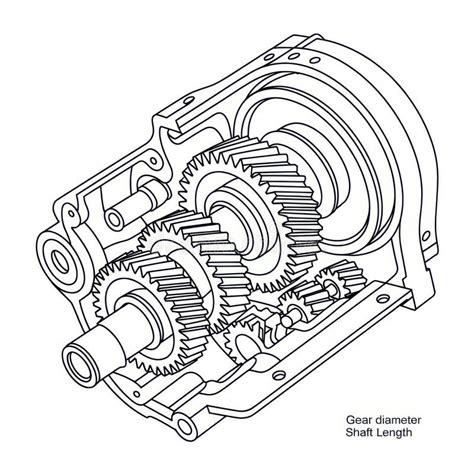 Technical drawing or scheme showing the gearbox of T-30 tractor with an indication of possible front axle drive connection