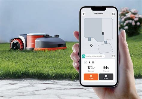 Schemat działania robota koszącego bez przewodu z nawigacją GPS i RTK