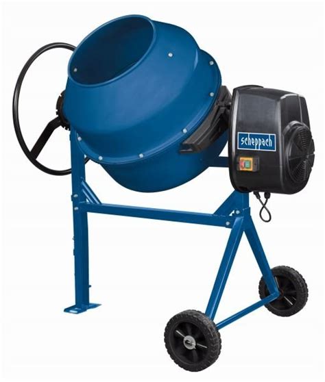Betoniarka Scheppach MIX125 w akcji, mieszająca beton