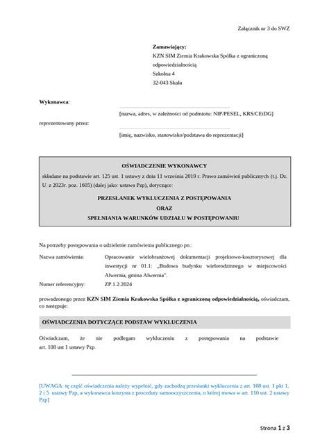 schemat warunków udziału w przetargach