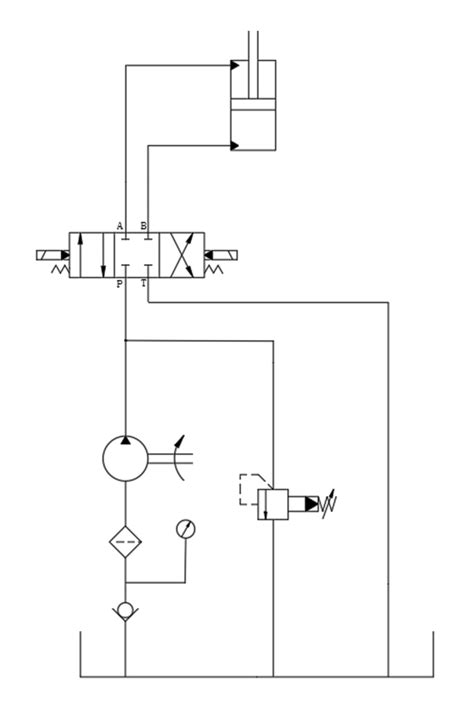 Schematic diagram of auxiliary hydraulic lines for a hammer