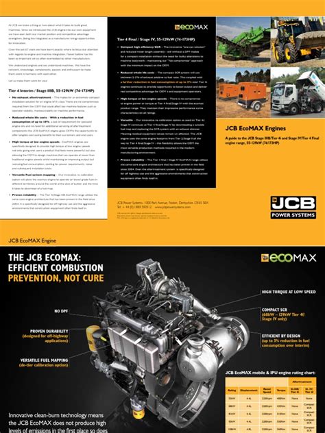 Cross-section diagram of JCB EcoMAX engine