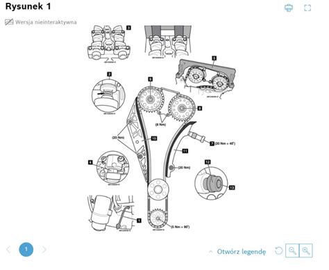 Schemat mechanizmu napinania gąsienic w koparce