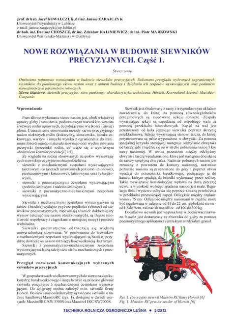 Zestawienie siewników precyzyjnych różnych producentów (infografika)