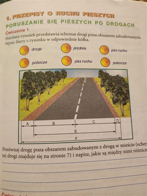 schemat drogi z objazdami po wypadku