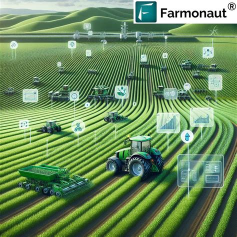 Infographics showing the integration of HAWE spreader with ISOBUS and Smart Farming systems