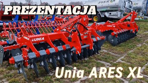 Infografika z modelem brony talerzowej Agro-Tom GT XL i jej głównymi cechami